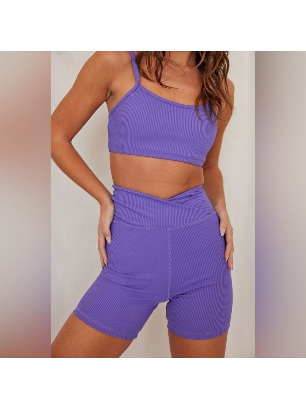 NWT Strut This Otto Shorts in Violet Rib Size XL